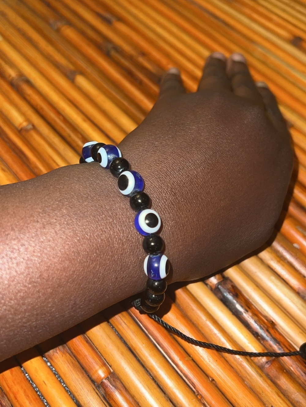 Evil Eye Beaded Bracelet – Adjustable Unisex Protection Jewelry - Picture 11 of 14